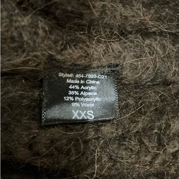 Jenni Kayne Cocoon Cardigan Cocoa Brown Oversized Ribbed Knit Button Sweater XXS - Picture 14 of 15